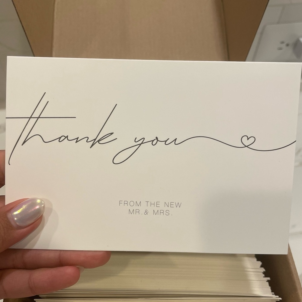 Mr. & Mrs. - wedding thank you cards